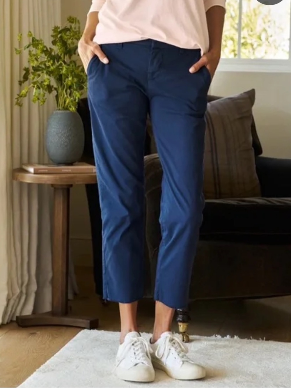 Frank & Eileen Wicklow Classic Navy blue The Italian Chino Size 8